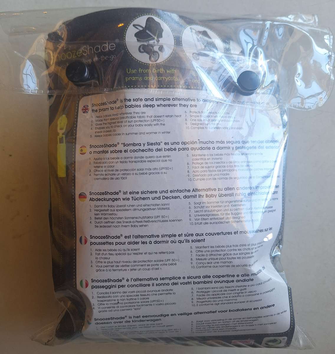 SnoozeShade pram & Buggy blackout blind (Single)