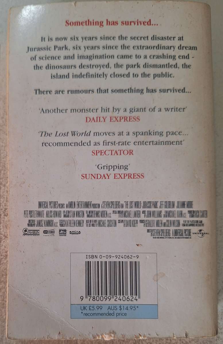 The lost world by Michael Crichton