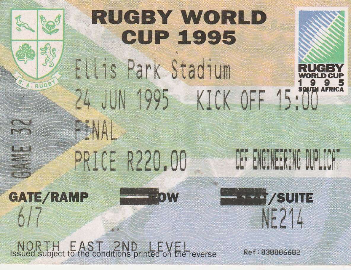 Rugby World Cup 1995 Final ticket