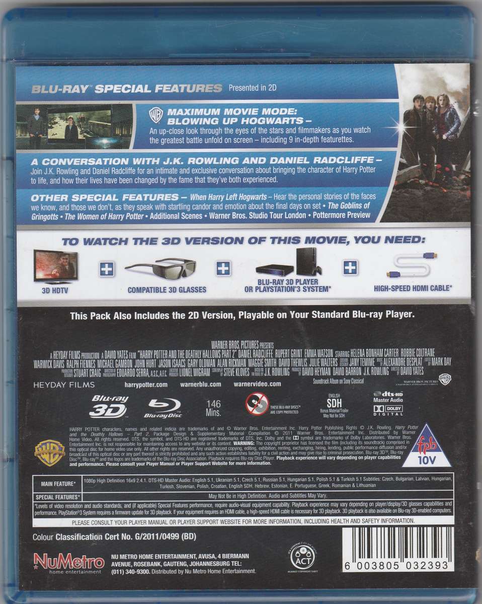 Harry Potter and the Deathly Hallows part 2 3D