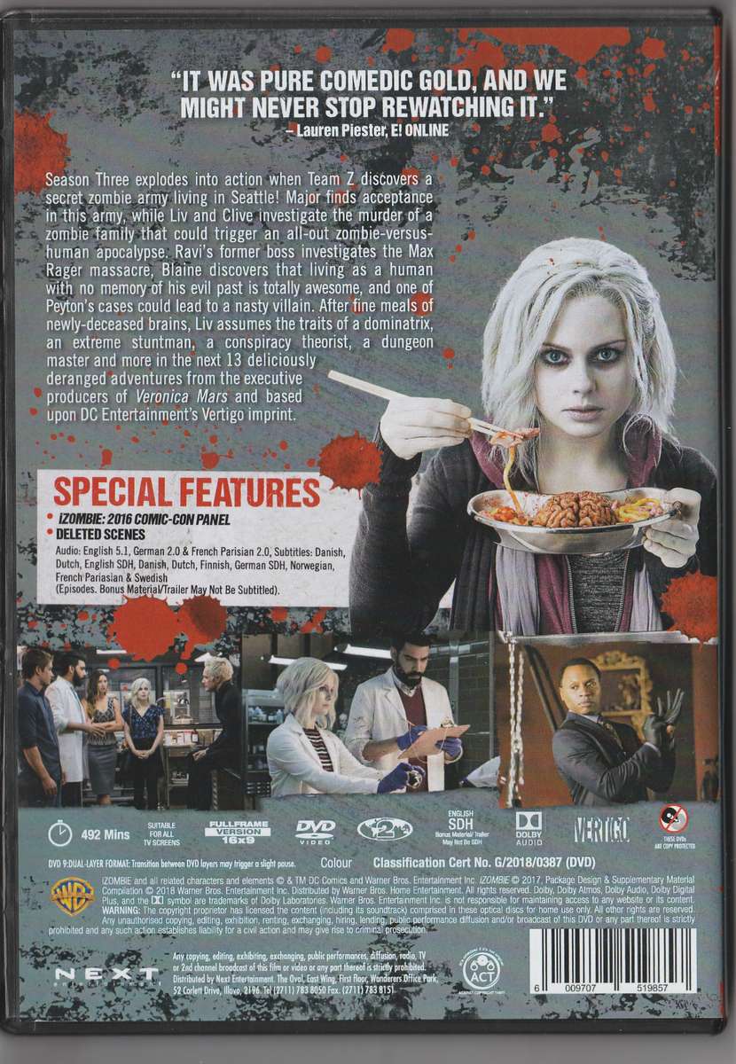 iZombie The Complete Third Season