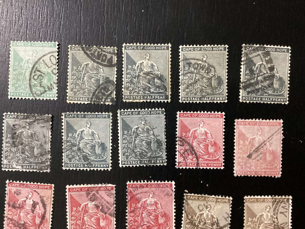 Cape of Good Hope COGH Queen Victoria - High Value stamps lot up to 1 shilling!