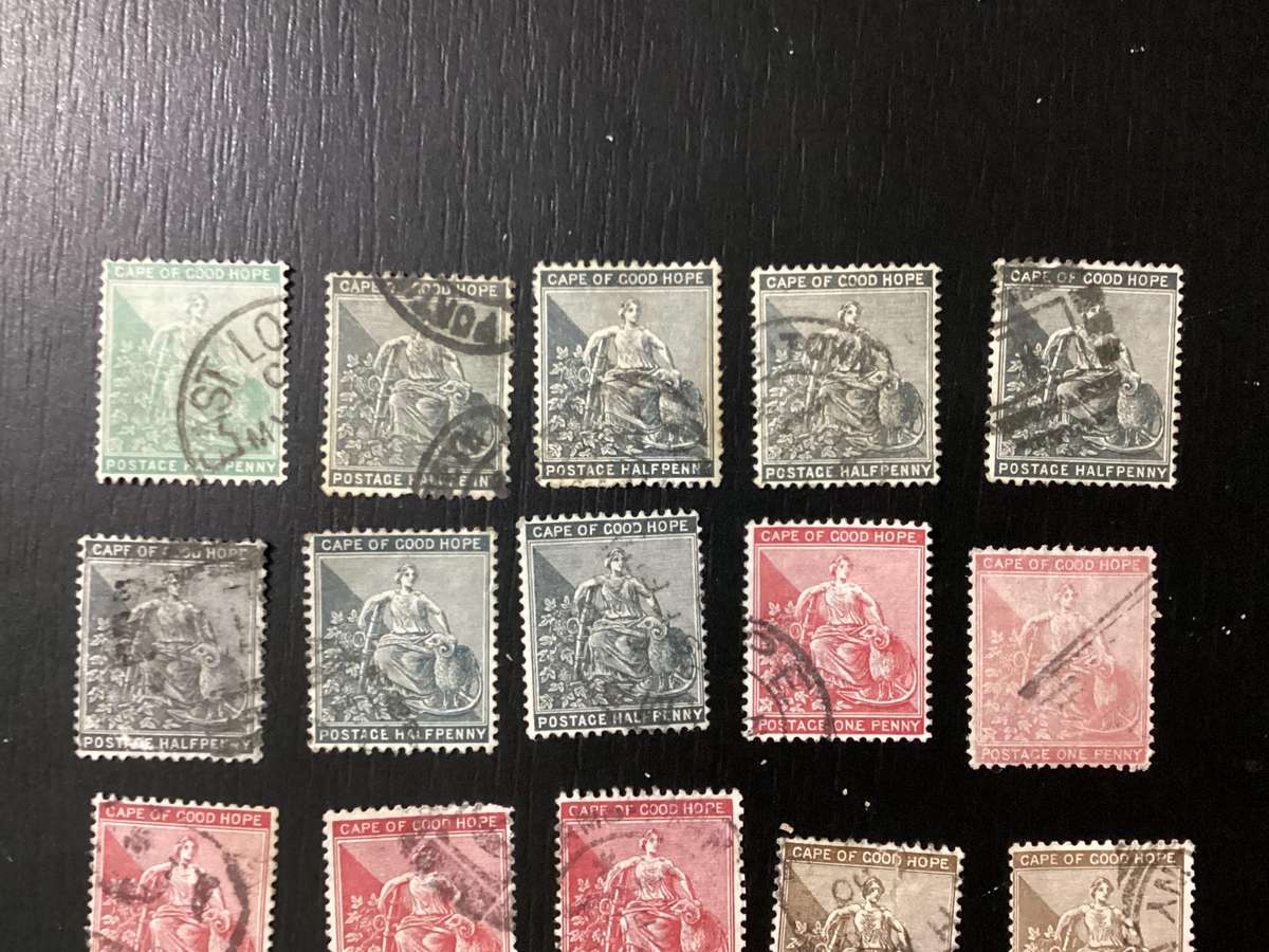 Cape of Good Hope COGH Queen Victoria - High Value stamps lot up to 1 shilling!