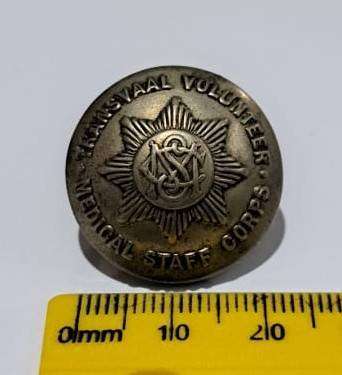 Transvaal Volunteer Medical Staff Corps - Transvaal Colony Button Badge