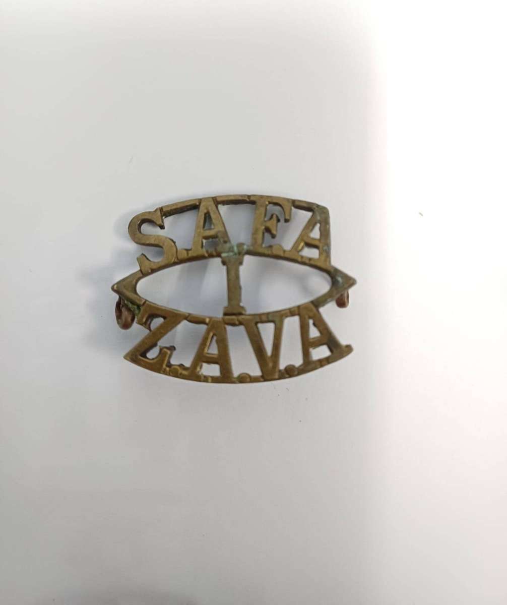 1st Battery South African Field Artillery Z Type Shoulder Title 1922-23