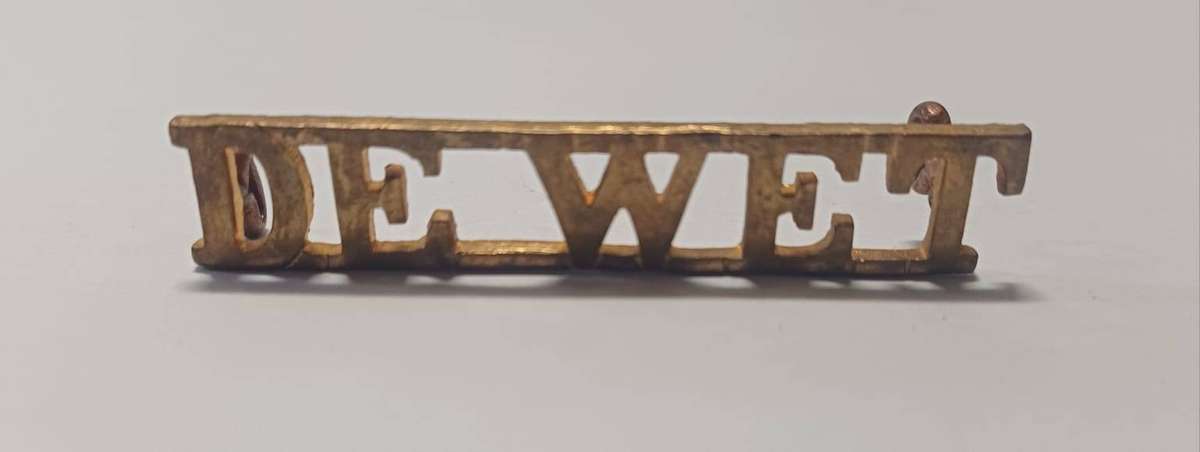 Regiment De Wet WW2 shoulder title