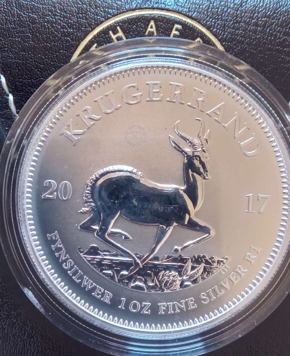 SOUTH AFRICA PREMIUM UNCIRCULATED 2017 ONE OUNCE FINE SILVER KRUGERRAND