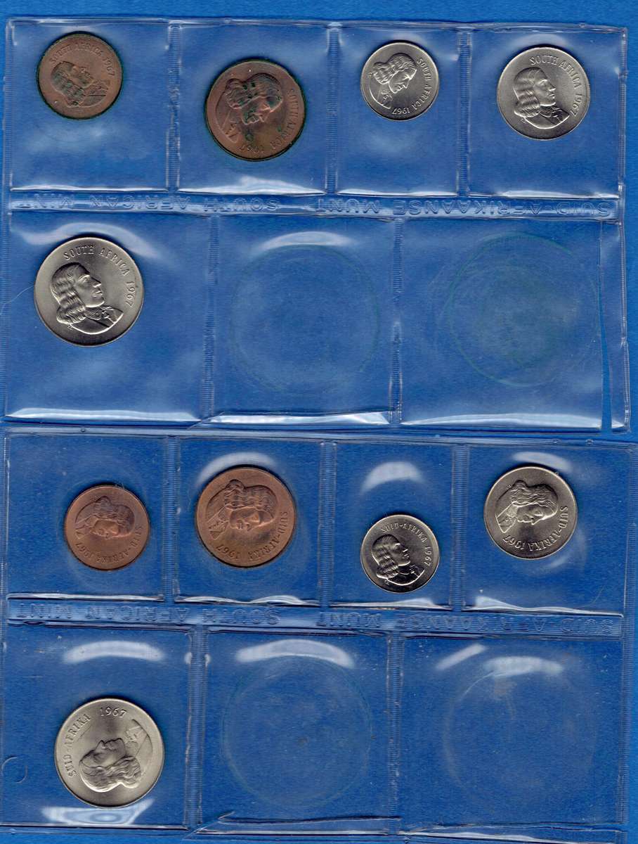 SOUTH AFRICAN 1967 PARTIAL MINT PACK ENGLISH AND AFRIKAANS
