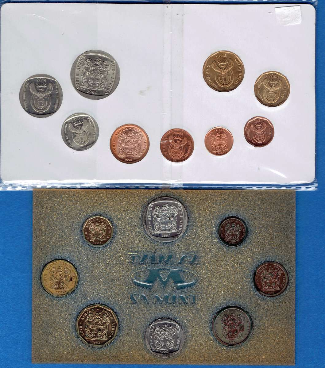 SOUTH AFRICAN 1992 MINT PACK AND SA COINS