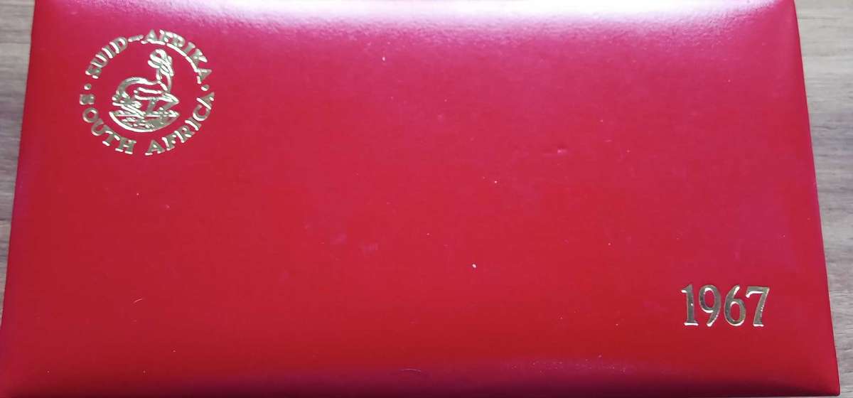 SOUTH AFRICA.PROOF  1967 WITH SILVER R1 NO GOLD