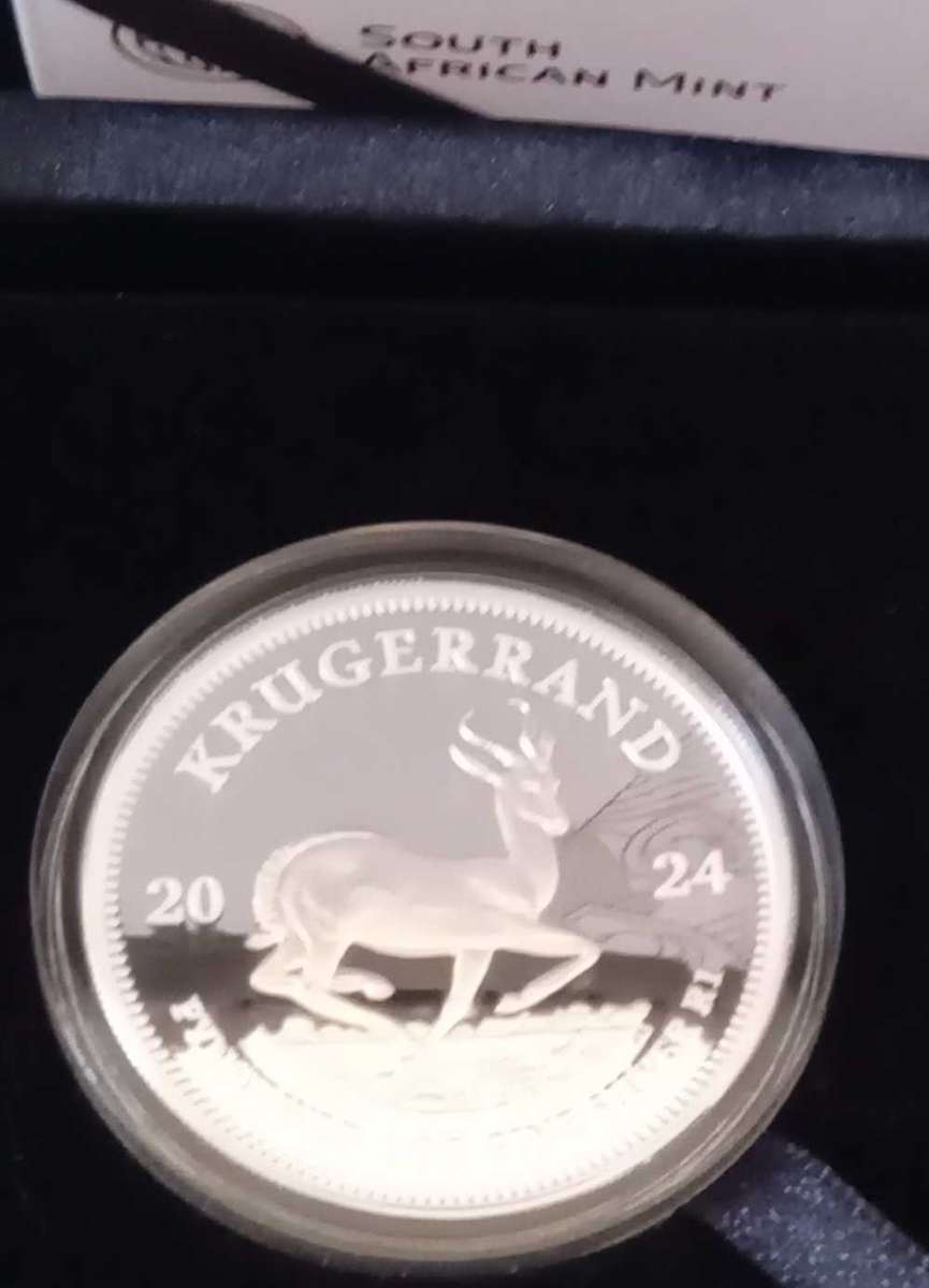 SOUTH AFRICAN ONE OUNCE KRUGERRAND SILVER"" GREAT PROOF""2024