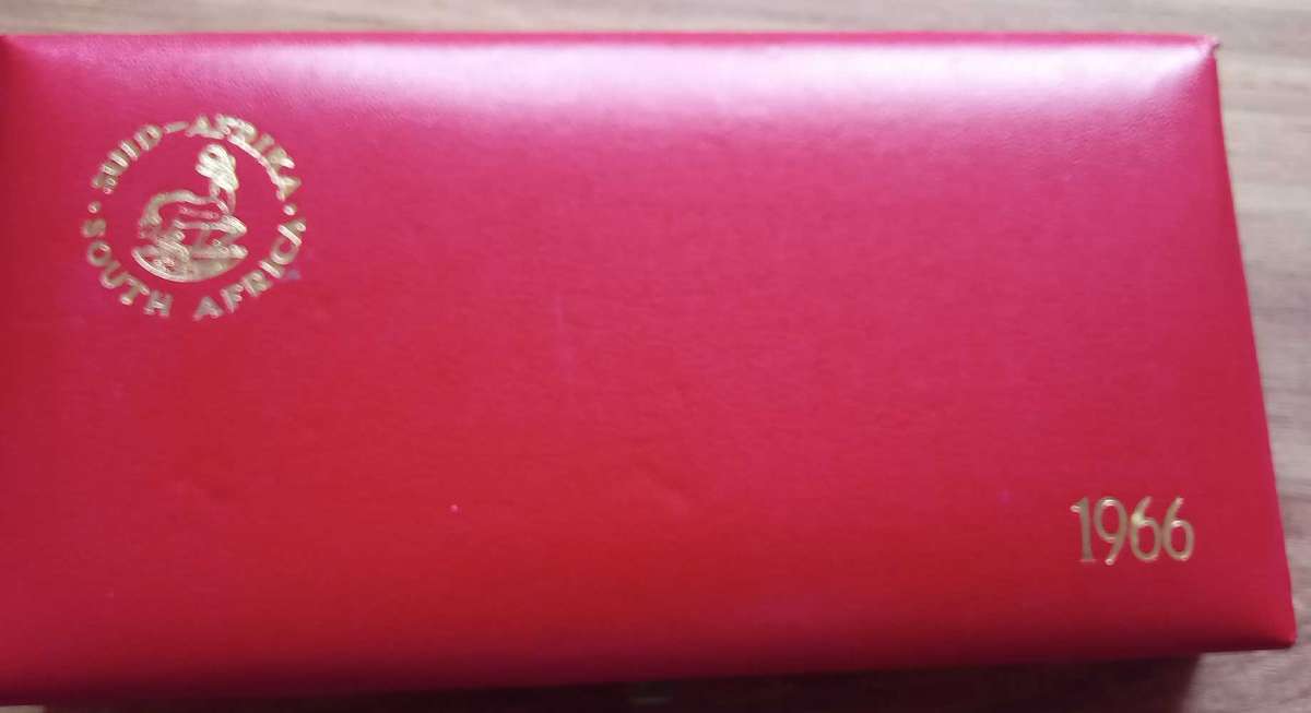 South Africa 1966 proof set with silver R1 no gold