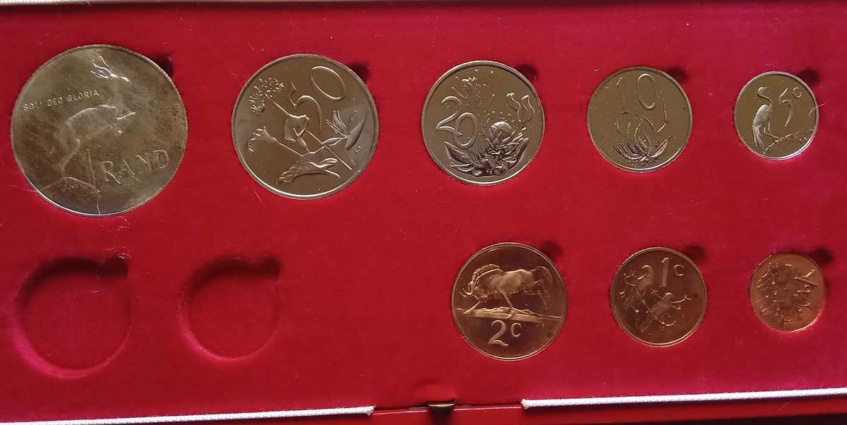 SOUTH AFRICA.PROOF SET 1971 WITH SILVER R1 NO GOLD