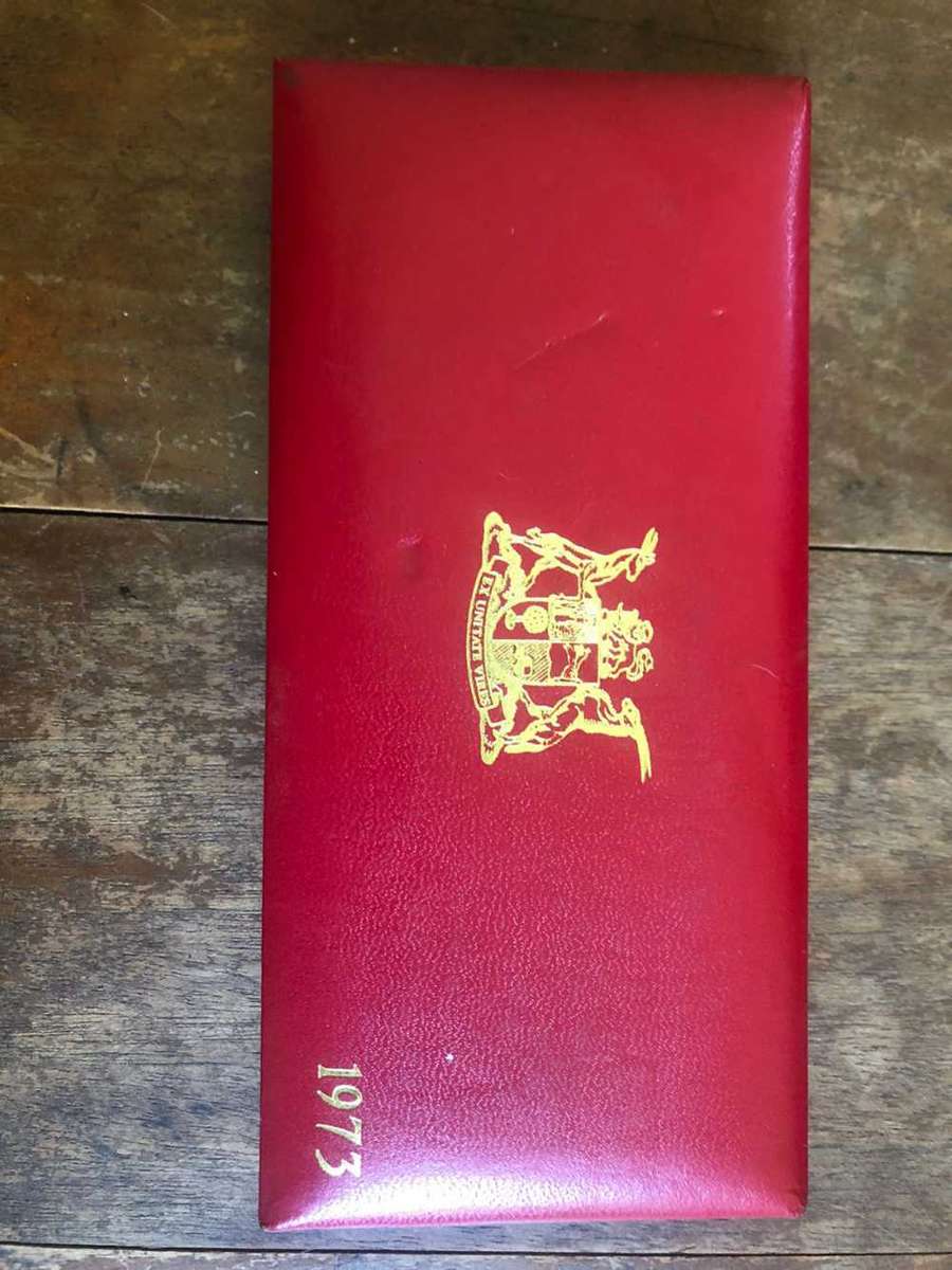 South Africa.1973 proof set with silver R1 no gold