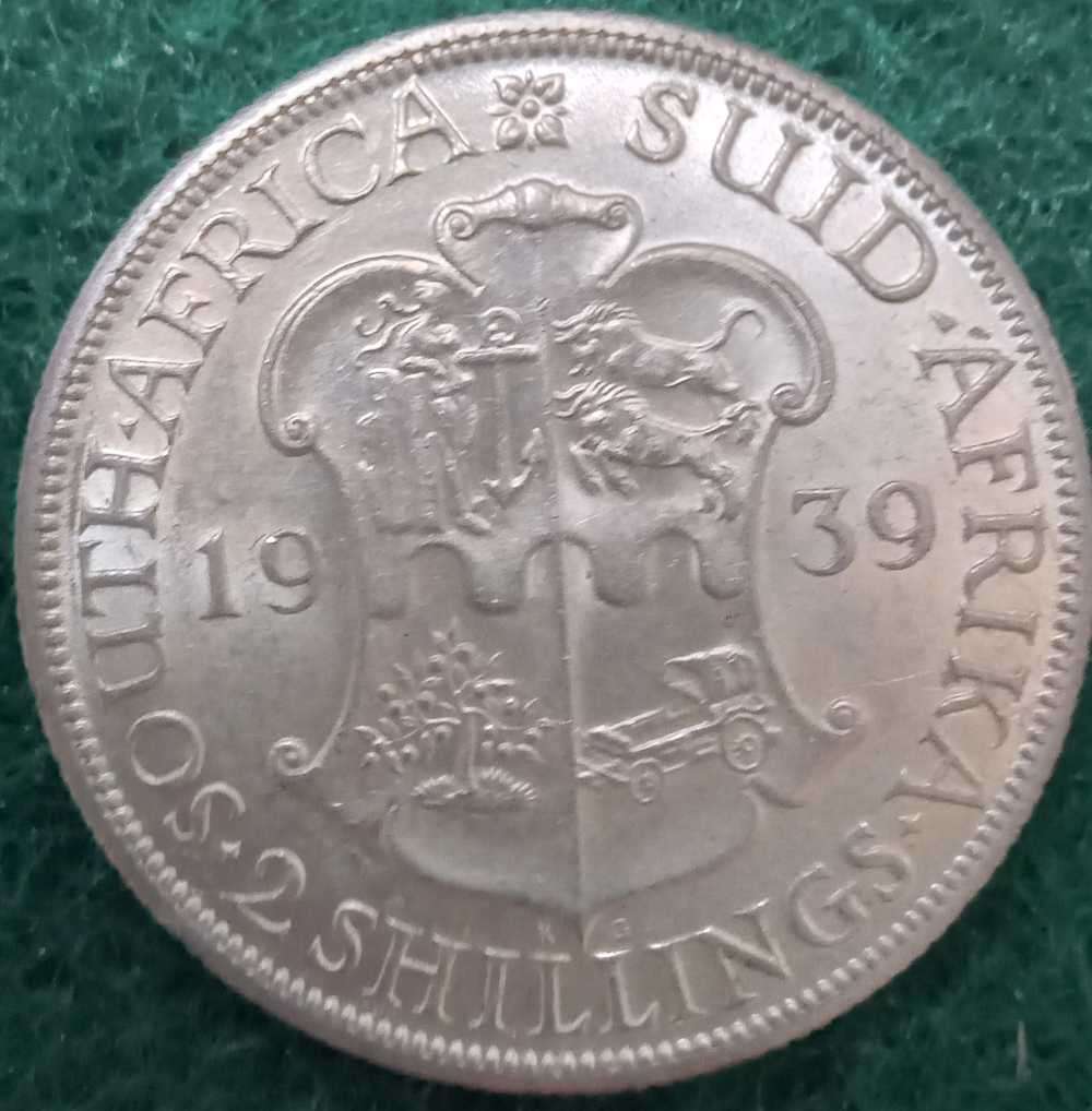 South African 1939 union 2 shillings