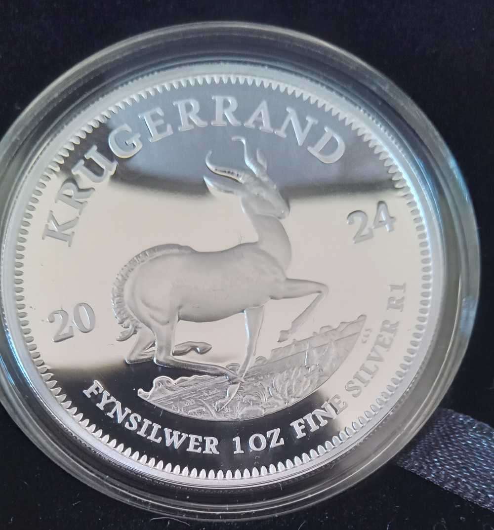 SOUTH AFRICAN ONE OUNCE KRUGERRAND SILVER"" GREAT PROOF""2024