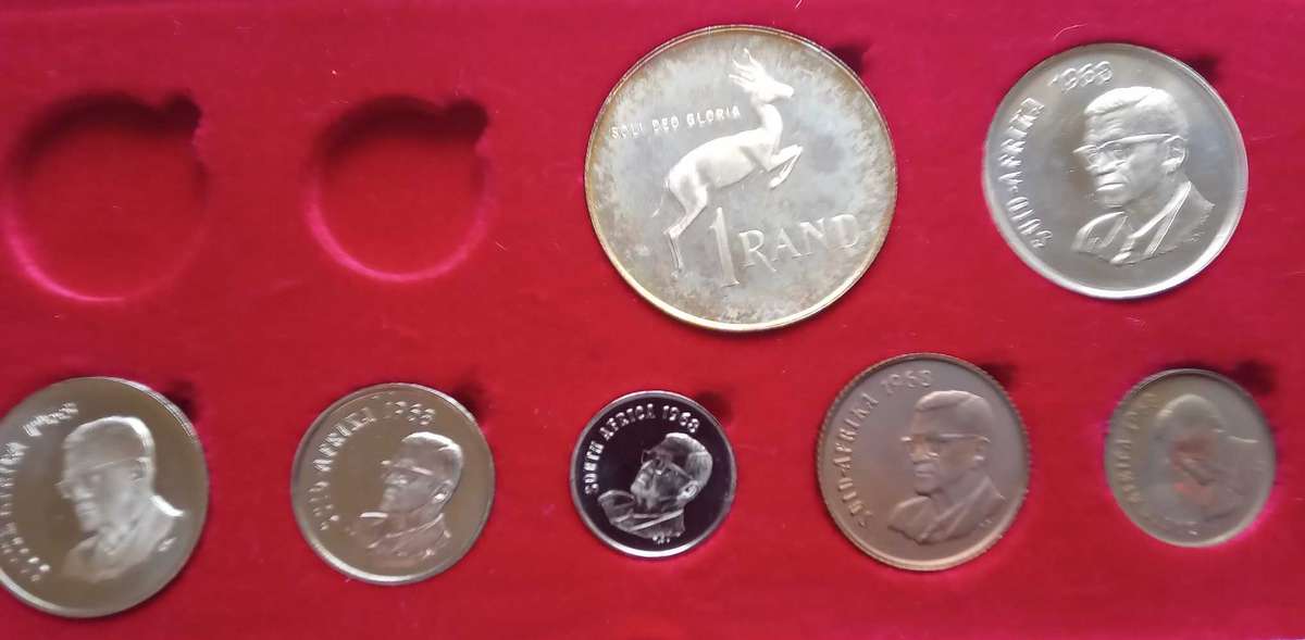 SOUTH AFRICA.PROOF SET 1968 silver r1 no gold