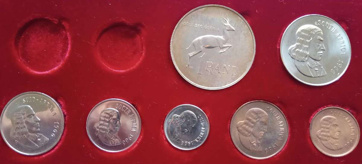 South Africa 1966 proof set with silver R1 no gold