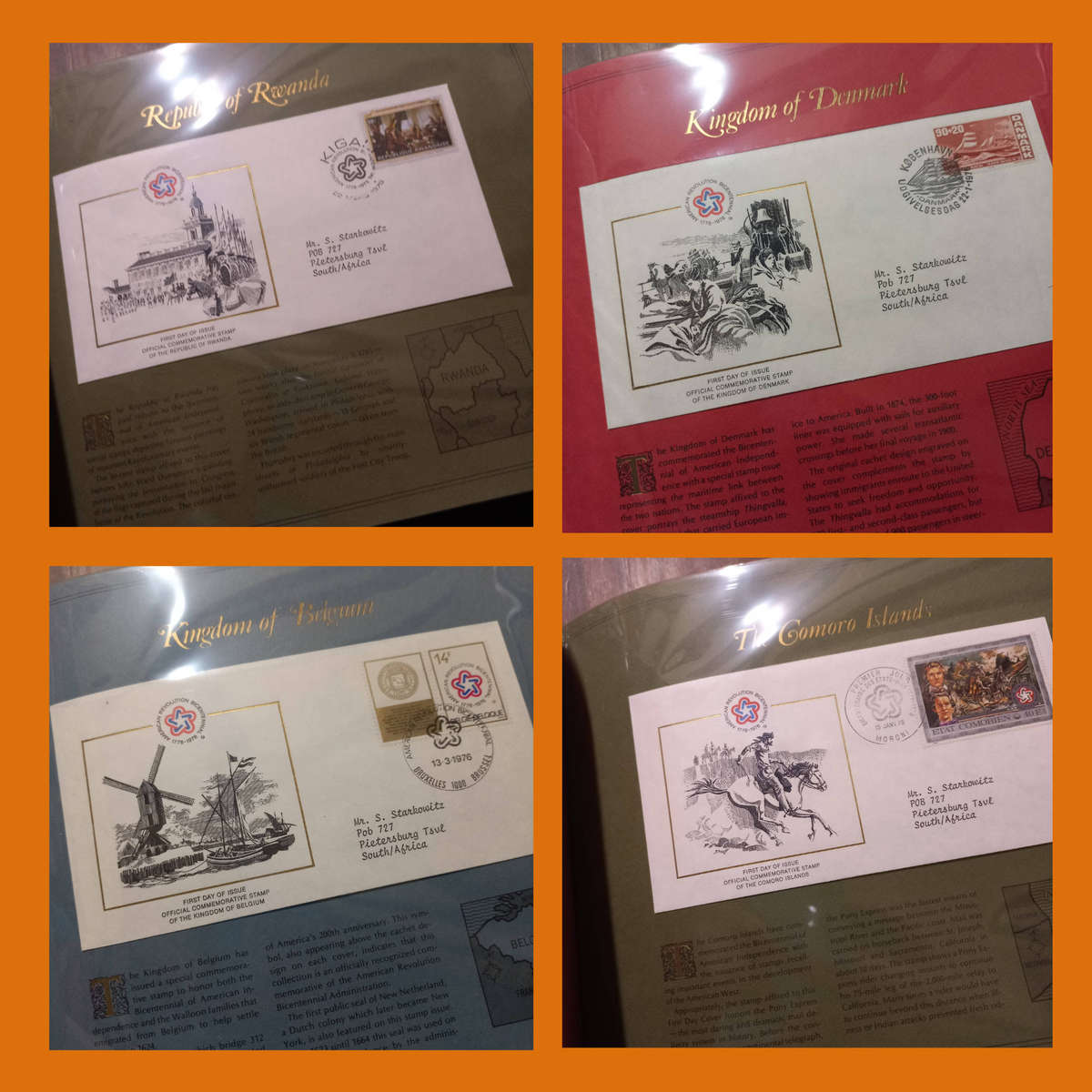 USA  American Revolution Bicentennial Limited Edition Collection Over 100 International Covers