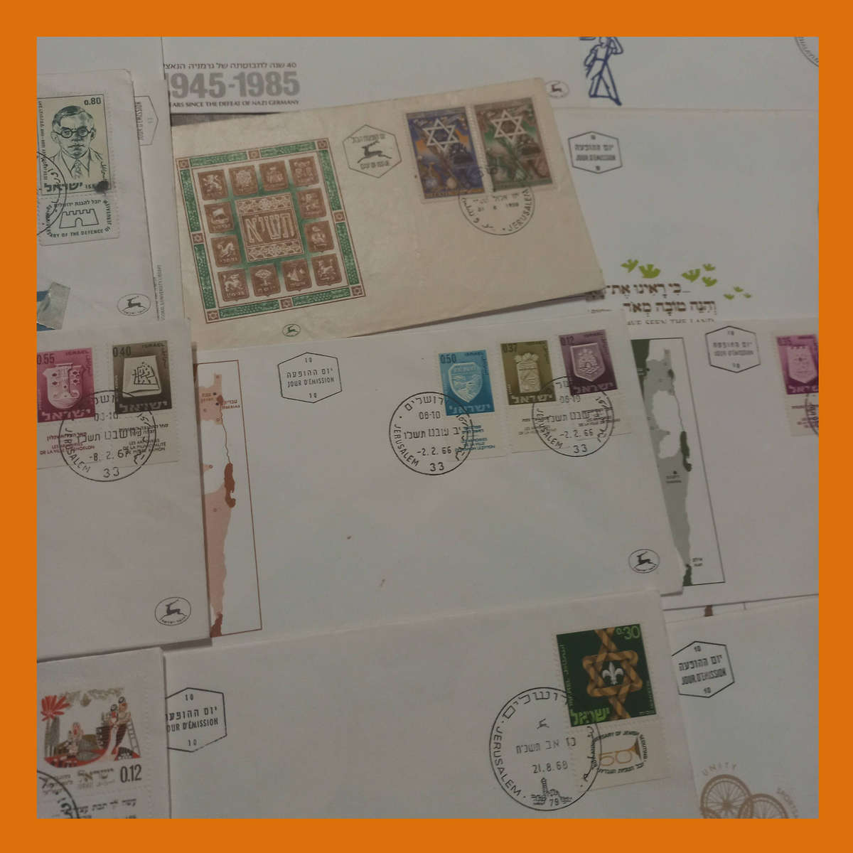 Israel First Day Covers More Than 70 Mainly 1960s Total Weight 600g