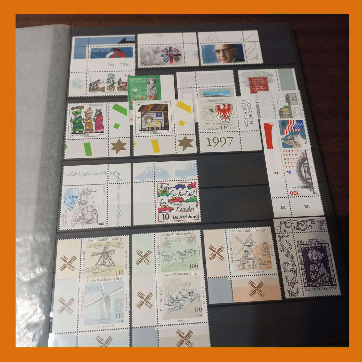 Germany Federal MINT 19902000 in Lighthouse Stock Book with Sixteen double sided Pages