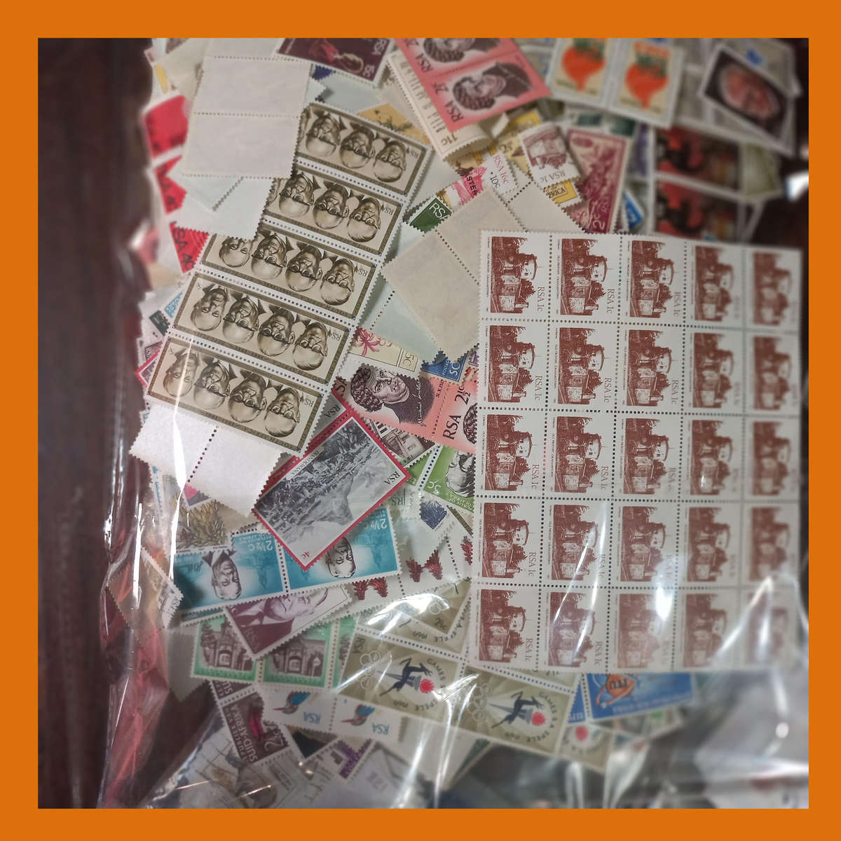 South Africa Republic and Union Mint Stamp Accumulation  Blocks and Pairs (250g)