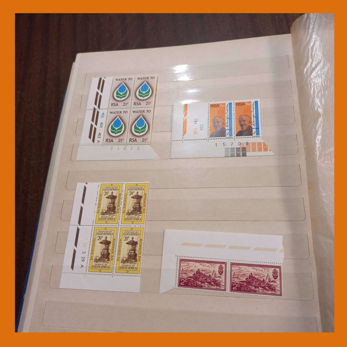 South Africa Republic Dealers Stock Book with Blocks and Sets Commemoratives from 1961 to 1972