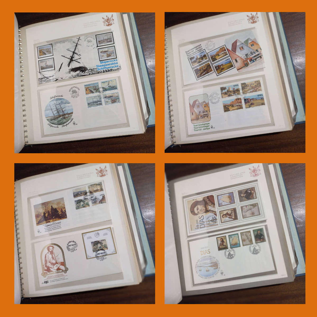 SWA 1982 to 1990 Collection in 3 Pre-Printed Albums  FDCs, Bulletins, Date Stamp And Maxi Cards