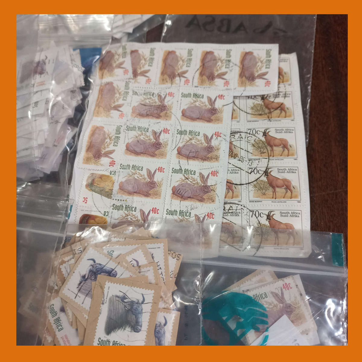 South Africa 6th Definitive Fauna Series  Sorted in Money Bags, 700g