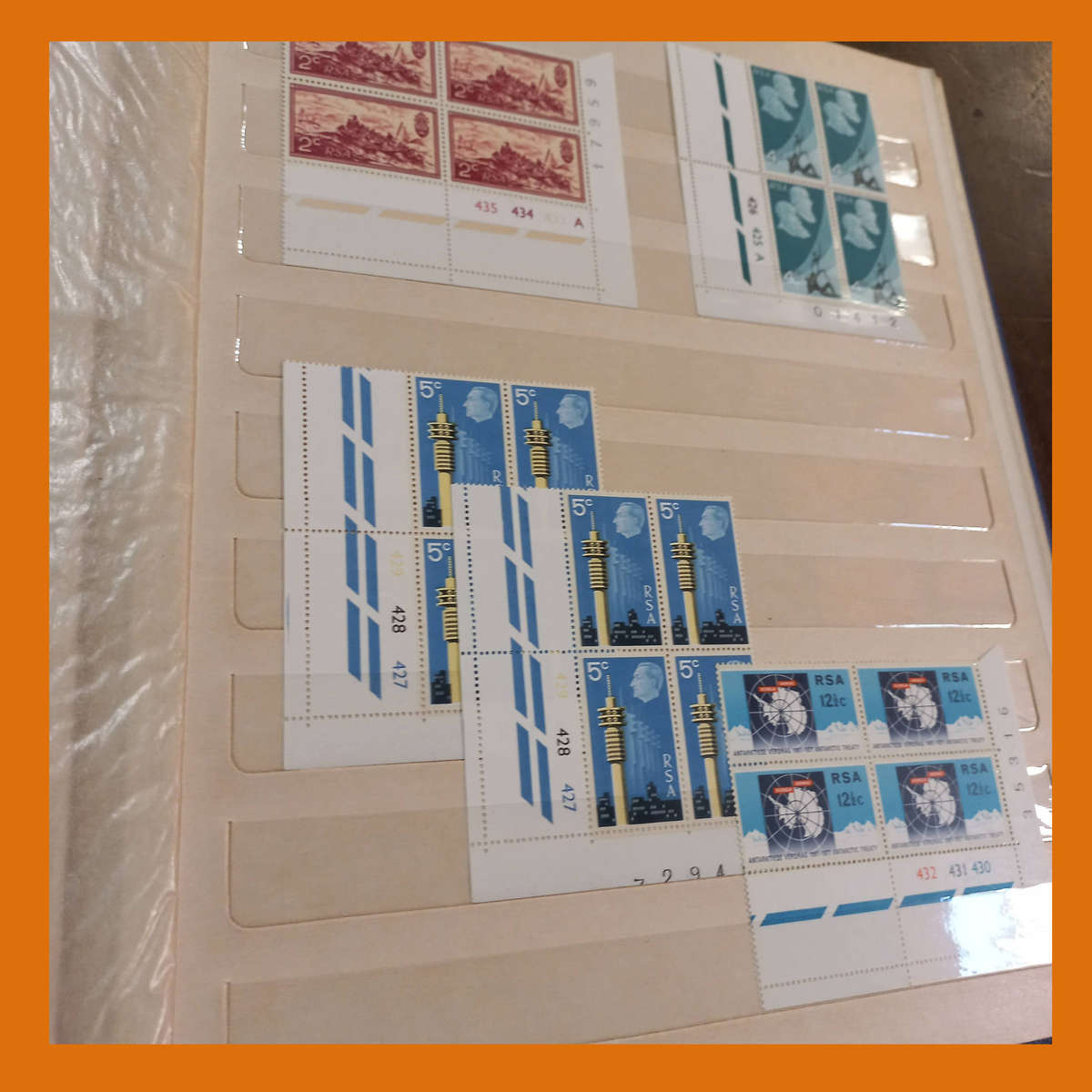 South Africa Republic Dealers Stock Book with Blocks and Sets Commemoratives from 1961 to 1972