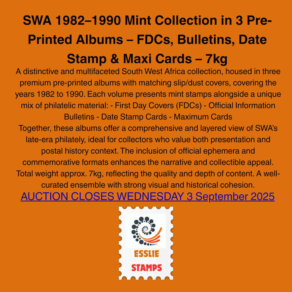 SWA 1982 to 1990 Collection in 3 Pre-Printed Albums  FDCs, Bulletins, Date Stamp And Maxi Cards