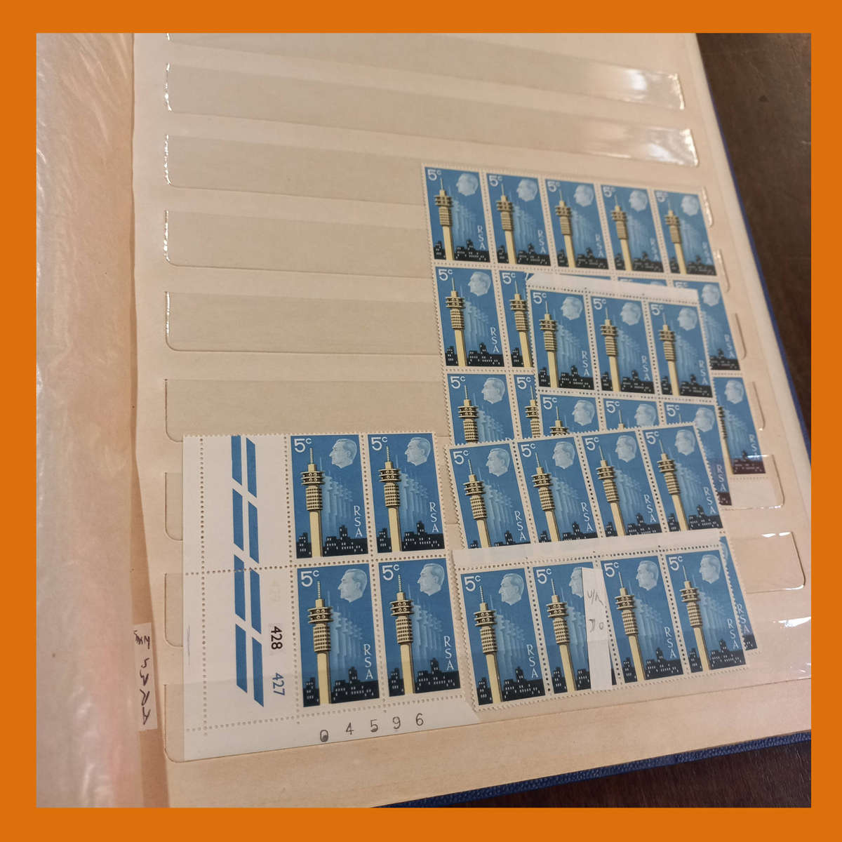 South Africa Republic Dealers Stock Book with Blocks and Sets Commemoratives from 1961 to 1972