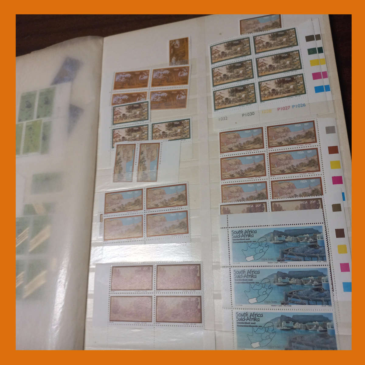 South Africa Republic 1970s Control Blocks and Singles in 16-Page Stock Book