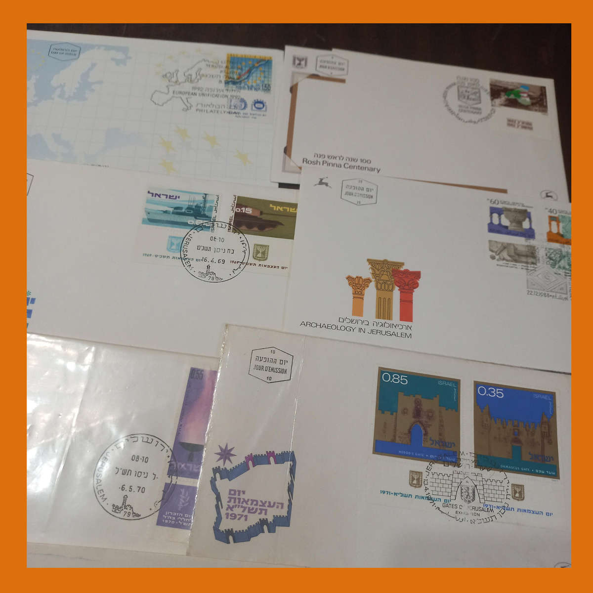 Israel First Day Covers  Approx. 80 Items from 1980s with Bulletins (620g)