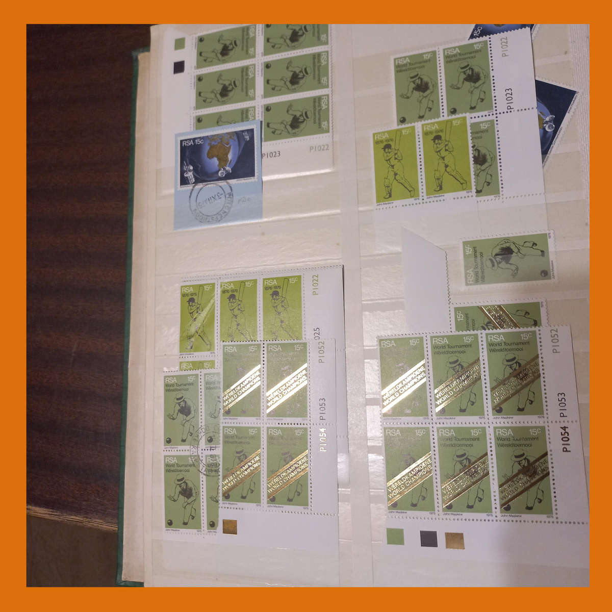 South Africa Republic 1970s Control Blocks and Singles in 16-Page Stock Book