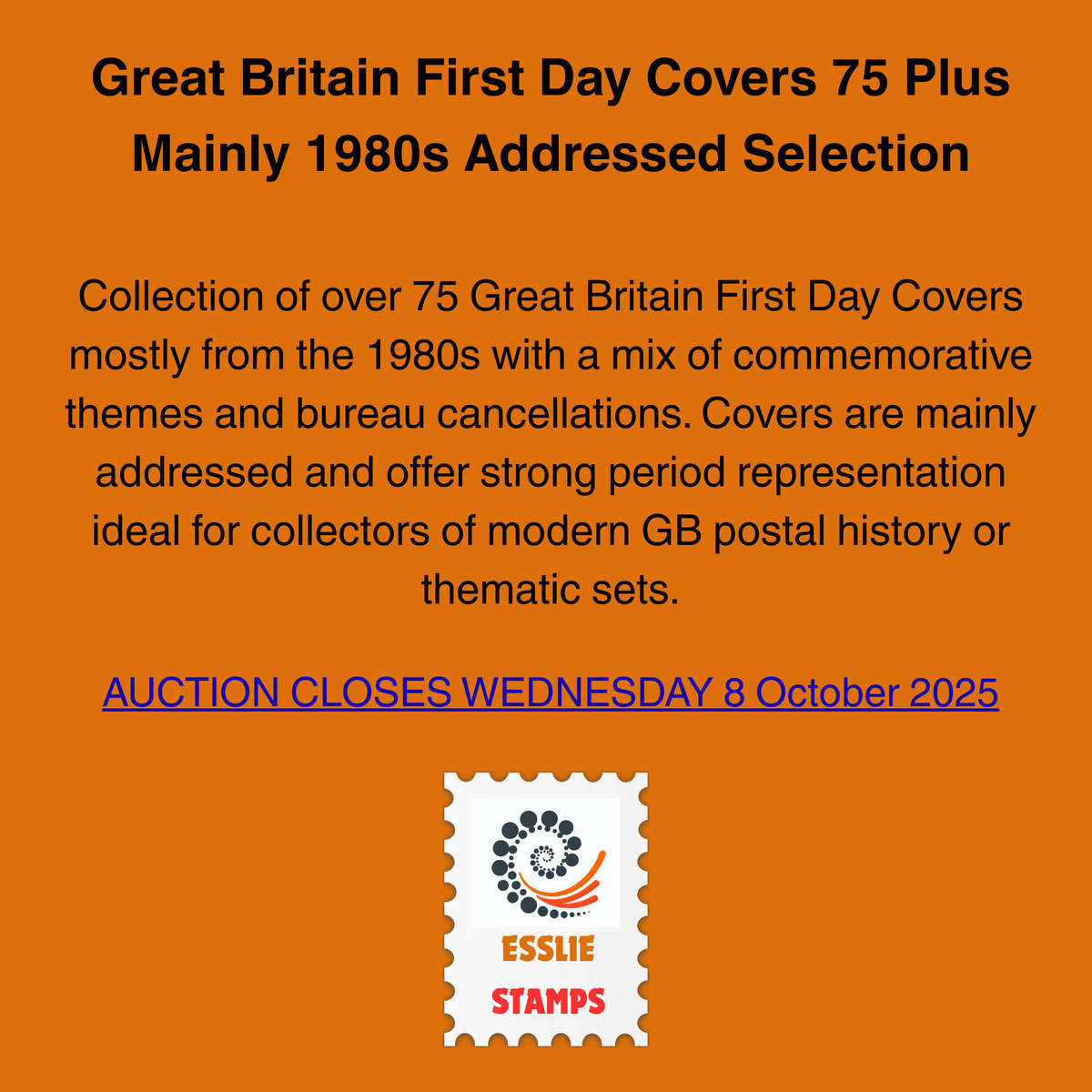 Great Britain First Day Covers 75 Plus Mainly 1980s Addressed Selection