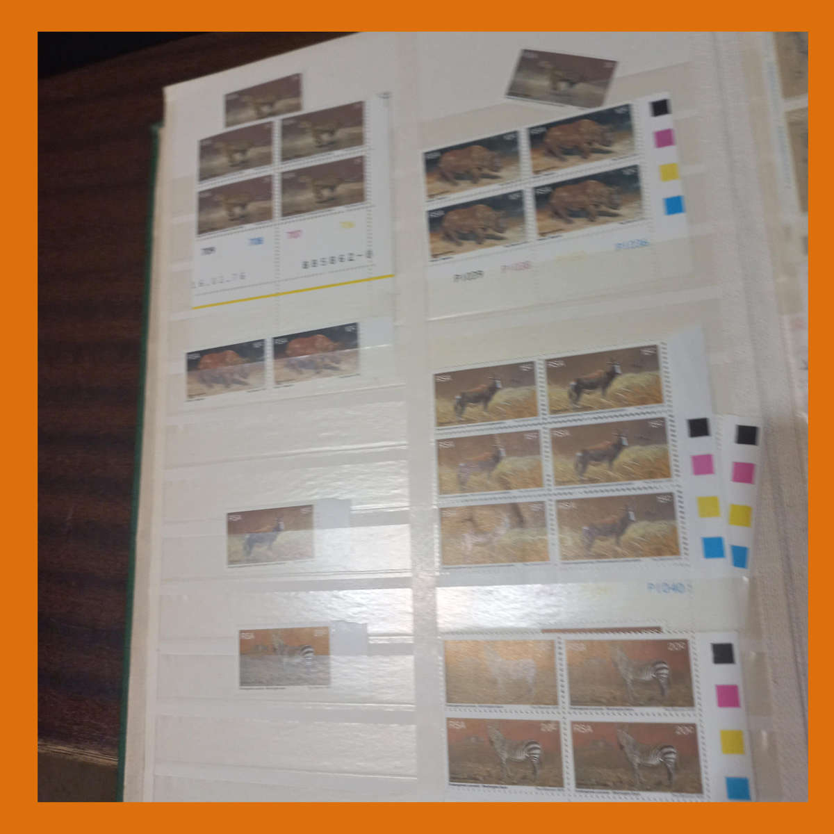 South Africa Republic 1970s Control Blocks and Singles in 16-Page Stock Book