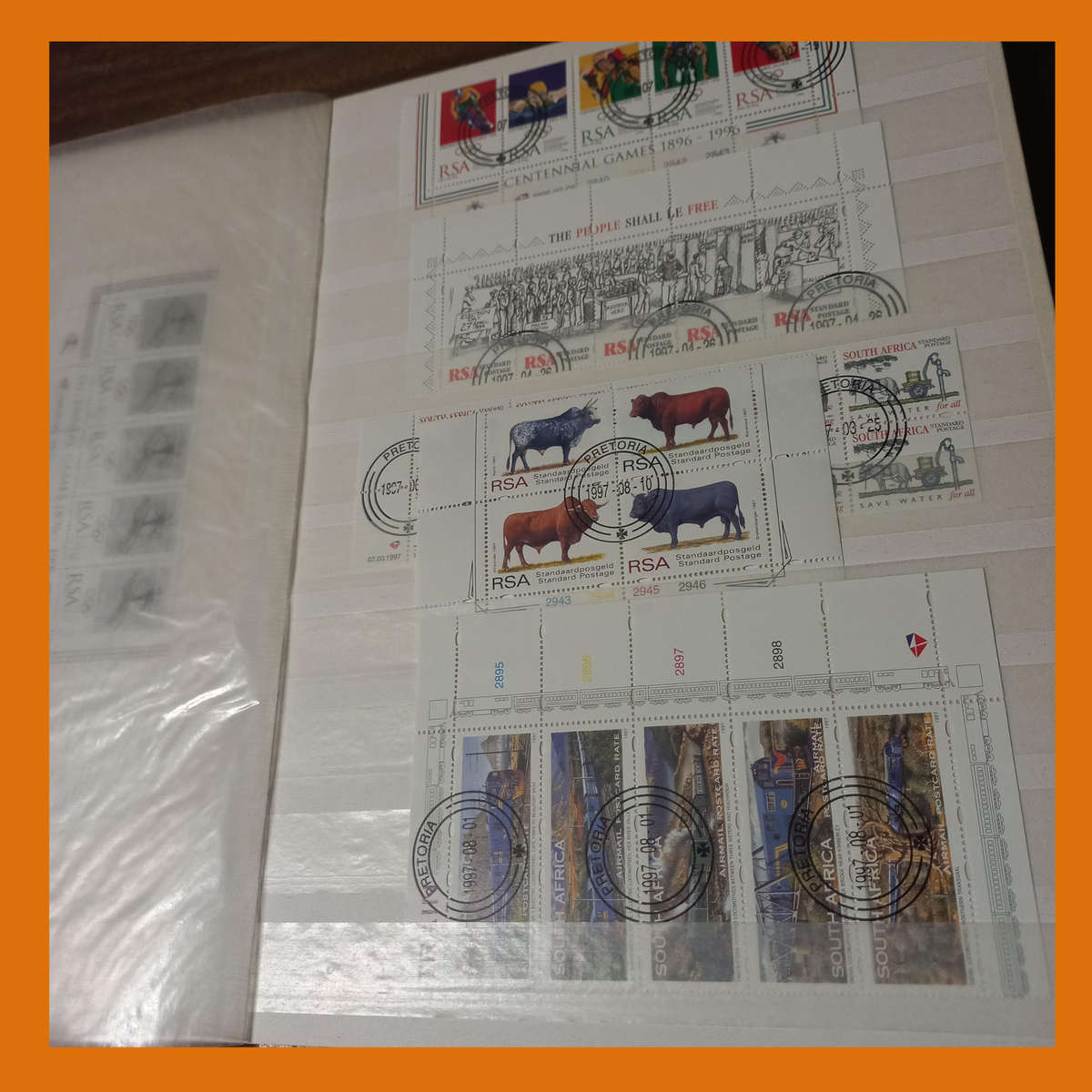 South Africa Republic Control Blocks  3 Stock Book Albums (1980s to 1995)