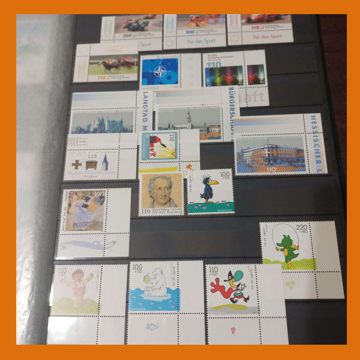 Germany Federal MINT 19902000 in Lighthouse Stock Book with Sixteen double sided Pages