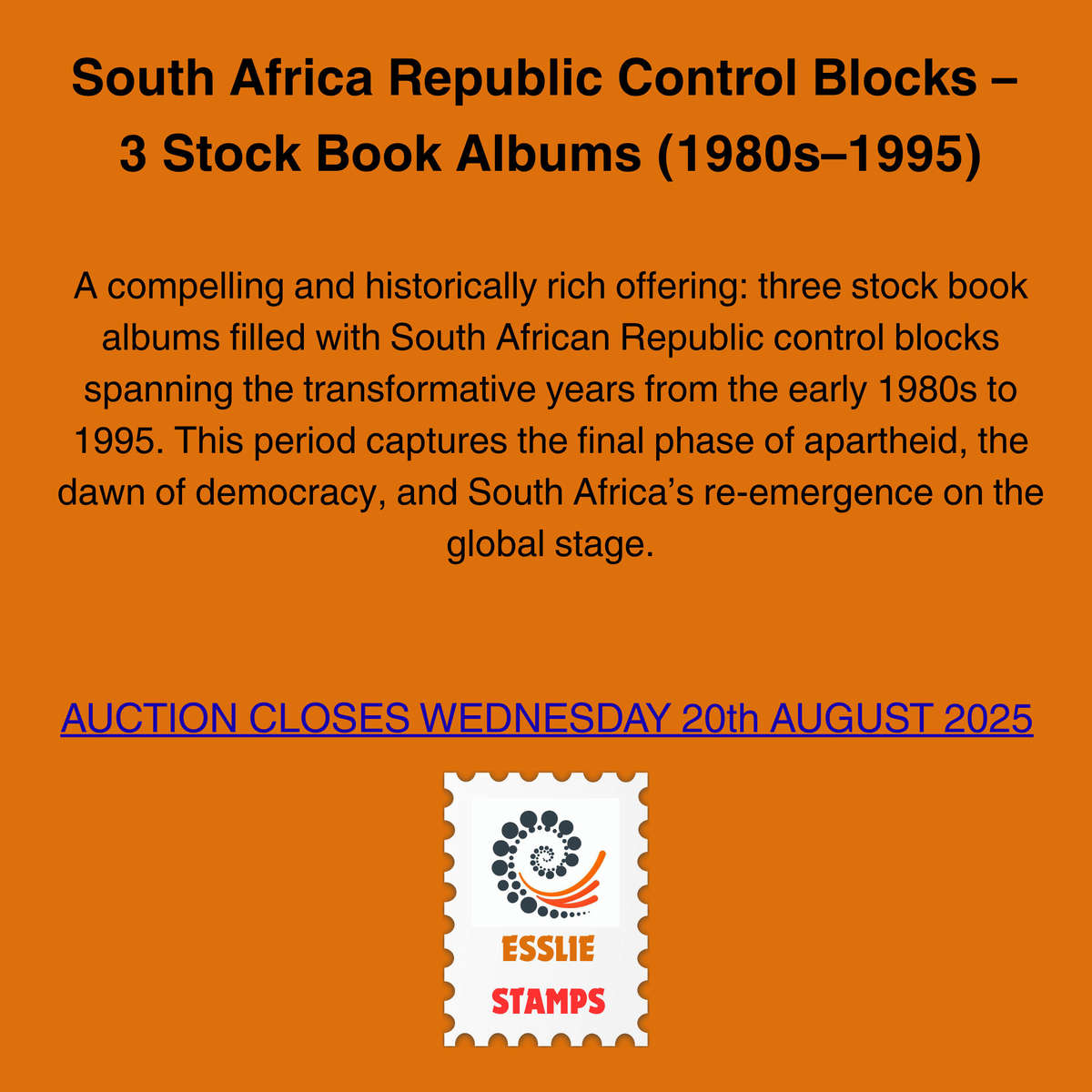 South Africa Republic Control Blocks  3 Stock Book Albums (1980s to 1995)