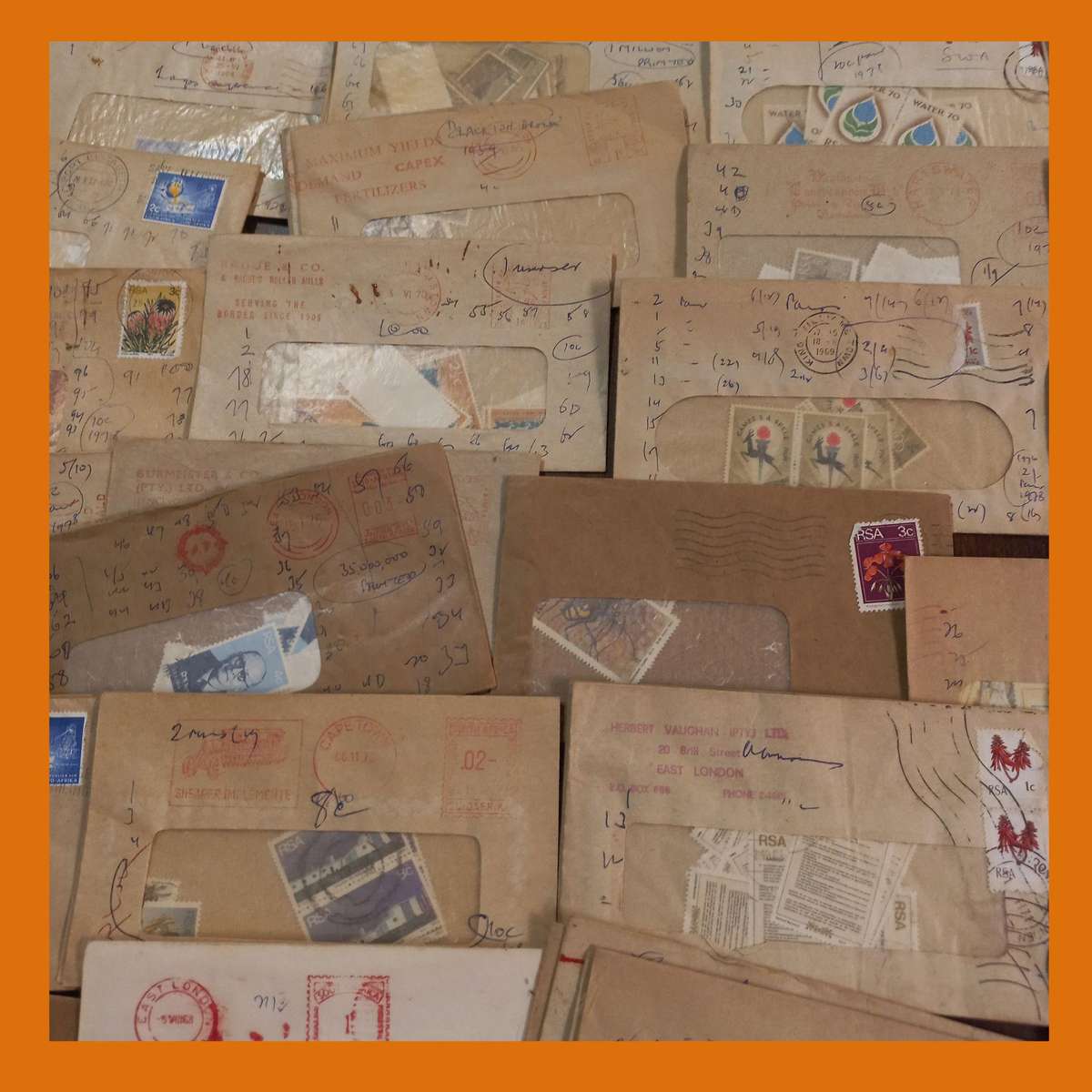 South Africa  Republic & Union Era Stamp Accumulation in Envelopes