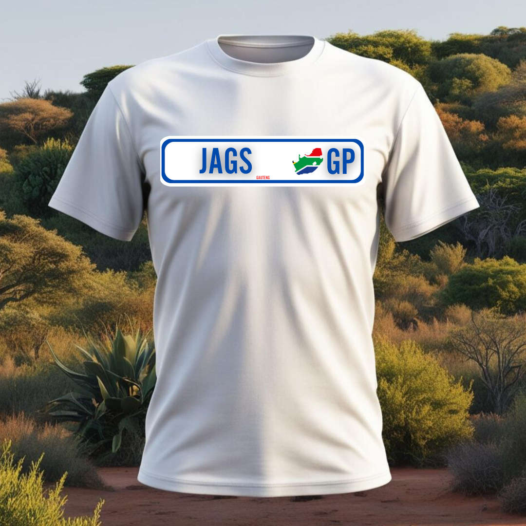 NUMBER PLATE - JAGS - Show your SA Roots - Unisex Crew Neck Tee
