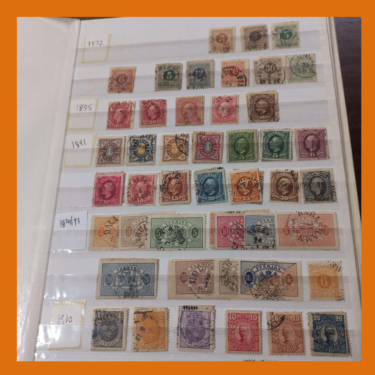 Sweden Imperial PRINZ 32 Page Stock Book  1972 to 2017