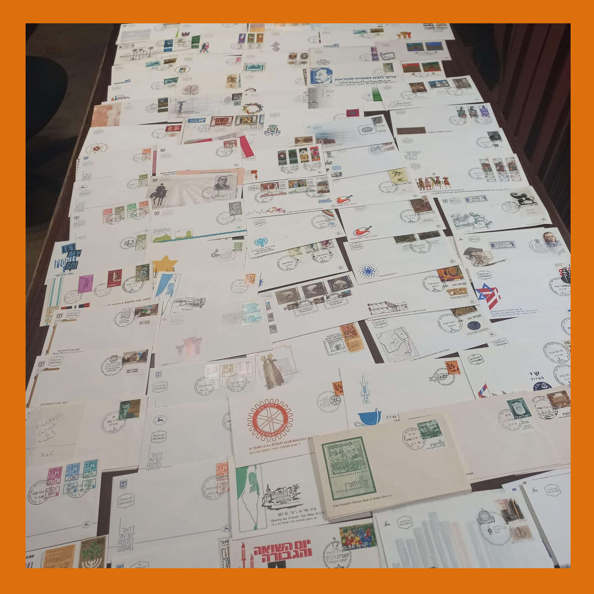 Israel First Day Covers  Approx. 80 Items from 1980s with Bulletins (620g)