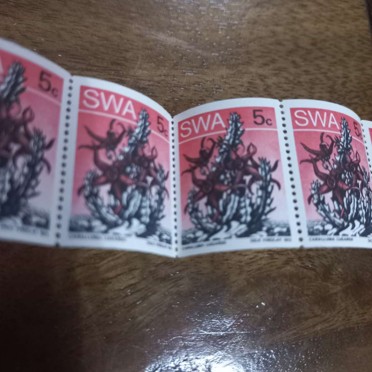 South West Africa SWA - 1973 Succulents - Coils - Still in Coil Rolls - R1 Start