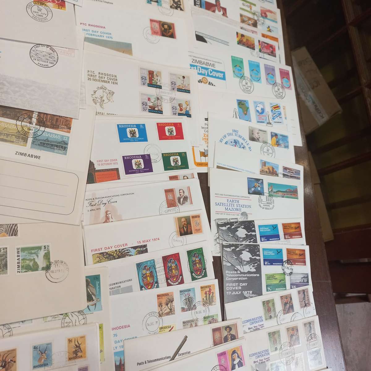 Collection of Rhodesia and Zimbabwe FDC's incl 40c Bundi Falls - Bulk Lot - R1 start