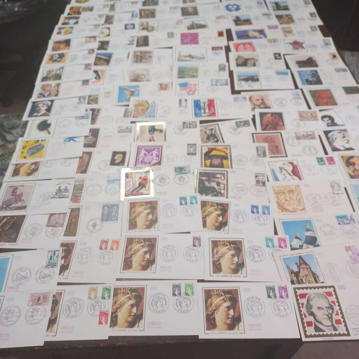 French First Day Covers - some beautiful thematics and includes the Sabine definitive Starting at R1