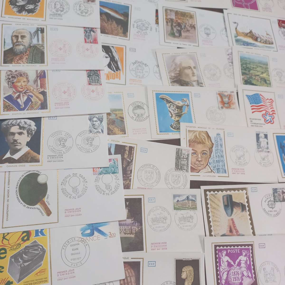 French First Day Covers - some beautiful thematics and includes the Sabine definitive Starting at R1