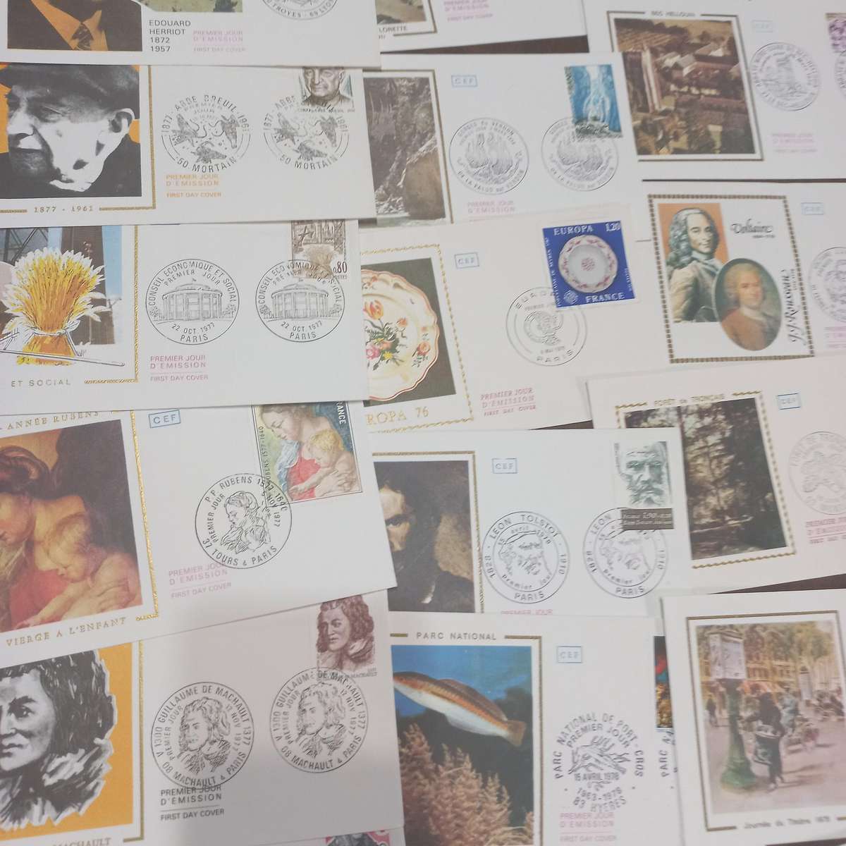 French First Day Covers - some beautiful thematics and includes the Sabine definitive Starting at R1