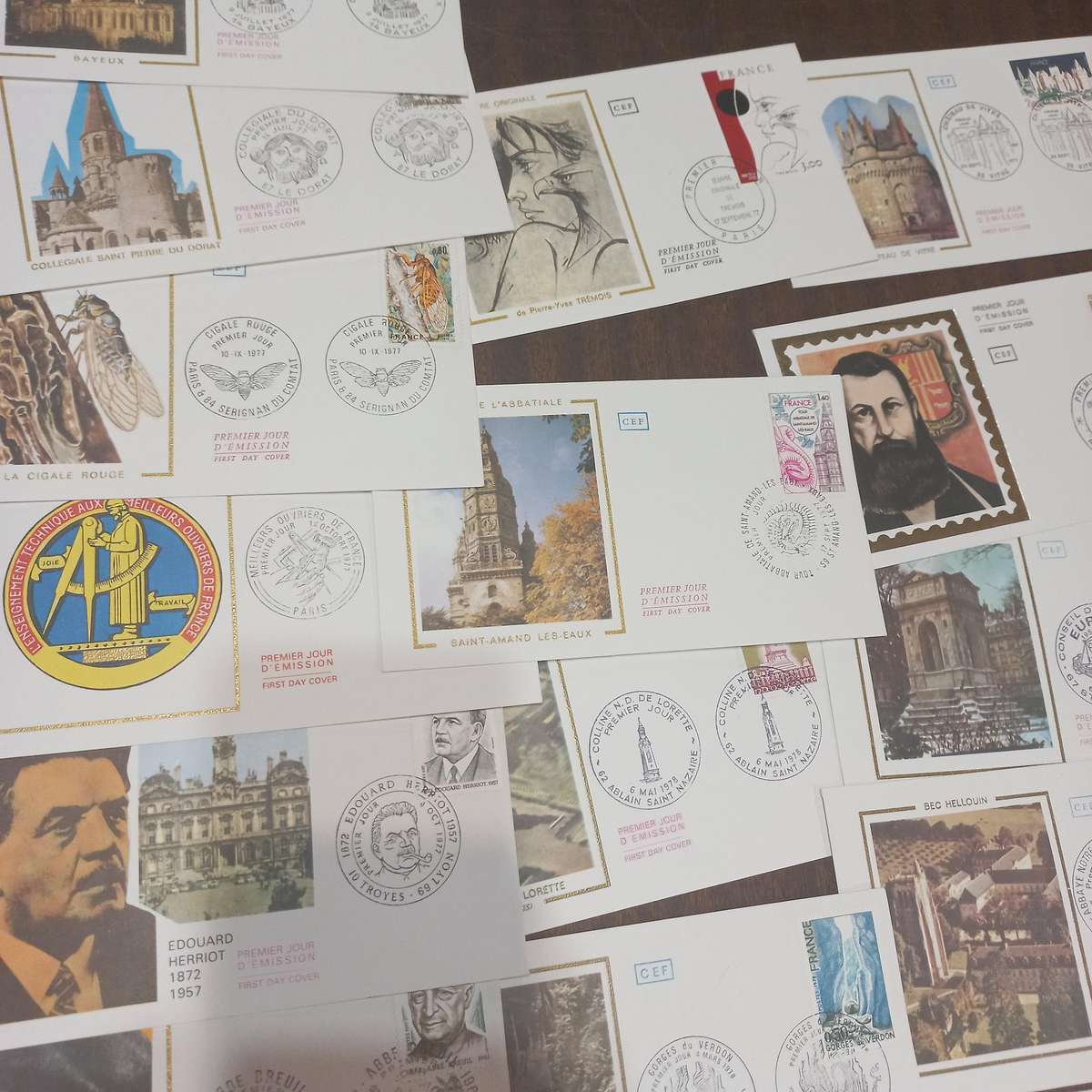 French First Day Covers - some beautiful thematics and includes the Sabine definitive Starting at R1